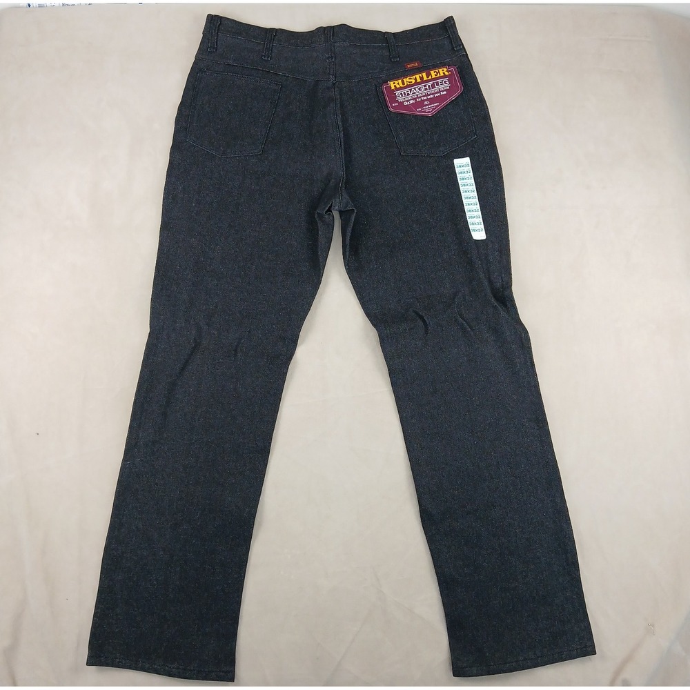 VTG Rustler 38x32 Mens Jeans USA Black NWT ** Actual‎ 36x32 Cowboy Western